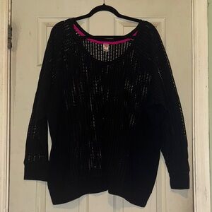 Lane Bryant Black Knit Scoop Neck Sweater